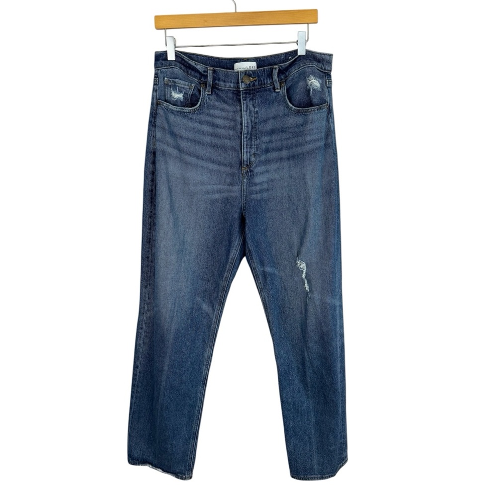 Loft The 90s High Waist Straight Jeans Size 10 / 30 Distressed